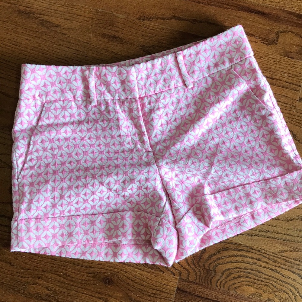 New York & Company pink and white shorts